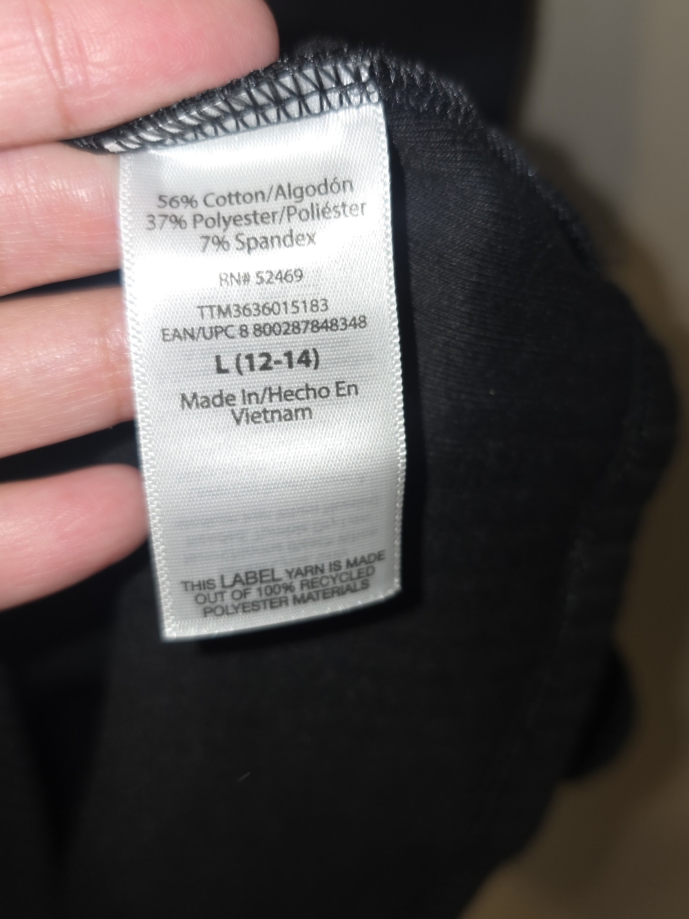 Maternity Ribbed Dress Set Black Large - Picture 6 of 9